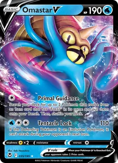 Omastar V — Silver Tempest #035, 2022. Illustrated by Saki Hayashiro.