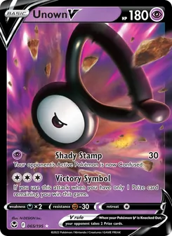 Unown V — Silver Tempest #065, 2022. Illustrated by N-DESIGN Inc..