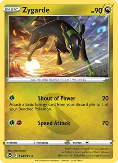 Zygarde — Silver Tempest #134, 2022. Illustrated by Misa Tsutsui.