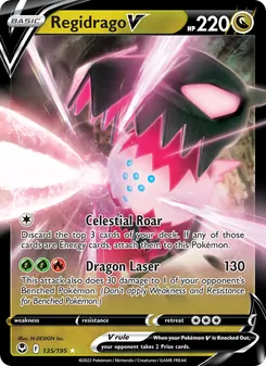 Regidrago V — Silver Tempest #135, 2022. Illustrated by N-DESIGN Inc..