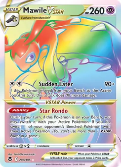 Mawile VSTAR — Silver Tempest #200, 2022. Illustrated by PLANETA Mochizuki.