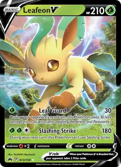Leafeon V — Crown Zenith #013, 2023. Illustrated by PLANETA Mochizuki.