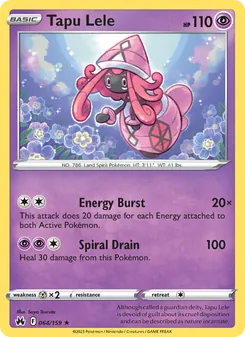 Tapu Lele — Crown Zenith #064, 2023. Illustrated by Saya Tsuruta.