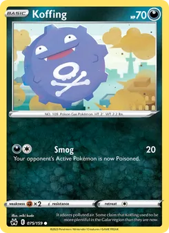 Koffing — Crown Zenith #075, 2023. Illustrated by miki kudo.