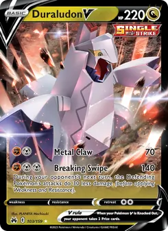 Duraludon V — Crown Zenith #103, 2023. Illustrated by PLANETA Mochizuki.