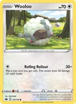 Wooloo — Crown Zenith #121, 2023. Illustrated by OKACHEKE.