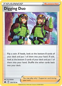 Digging Duo — Crown Zenith #126, 2023. Illustrated by Yuu Nishida.
