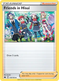 Friends in Hisui — Crown Zenith #130, 2023. Illustrated by kirisAki.