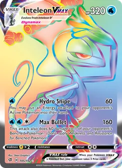 Inteleon VMAX — Rebel Clash #195, 2020. Illustrated by 5ban Graphics.