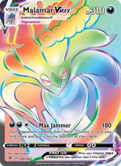Malamar VMAX — Rebel Clash #198, 2020. Illustrated by 5ban Graphics.