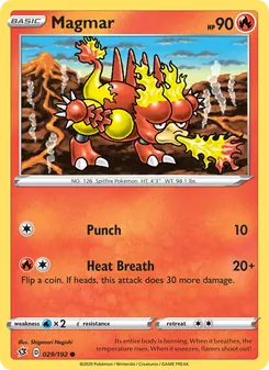 Magmar — Rebel Clash #29, 2020. Illustrated by Shigenori Negishi.
