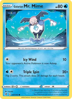 Galarian Mr. Mime — Rebel Clash #37, 2020. Illustrated by kirisAki.
