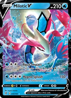 Milotic V — Rebel Clash #43, 2020. Illustrated by Ayaka Yoshida.