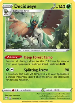 Decidueye — Darkness Ablaze #13, 2020. Illustrated by Ryota Murayama.