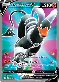 Houndoom V — Darkness Ablaze #178, 2020. Illustrated by Ayaka Yoshida.