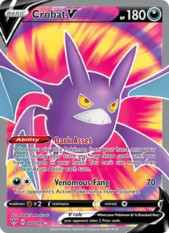 Crobat V — Darkness Ablaze #182, 2020. Illustrated by PLANETA Mochizuki.