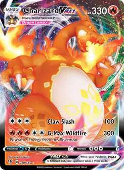 Charizard VMAX — Darkness Ablaze #20, 2020. Illustrated by aky CG Works.