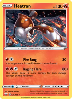 Heatran — Darkness Ablaze #25, 2020. Illustrated by Anesaki Dynamic.