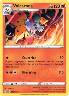 Volcarona — Darkness Ablaze #30, 2020. Illustrated by NC Empire.