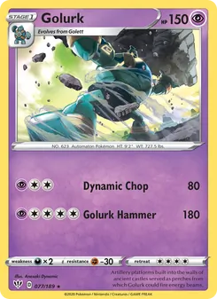 Golurk — Darkness Ablaze #77, 2020. Illustrated by Anesaki Dynamic.