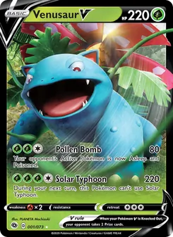Venusaur V — Champion's Path #1, 2020. Illustrated by PLANETA Mochizuki.