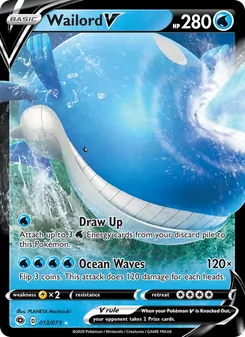 Wailord V — Champion's Path #13, 2020. Illustrated by PLANETA Mochizuki.