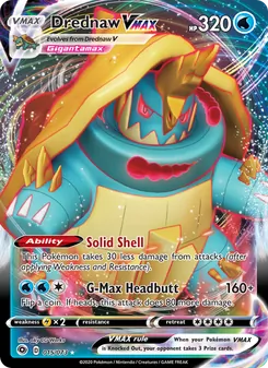 Drednaw VMAX — Champion's Path #15, 2020. Illustrated by aky CG Works.