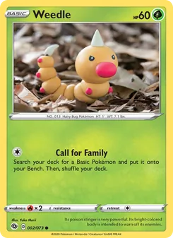 Weedle — Champion's Path #2, 2020. Illustrated by Yuka Morii.