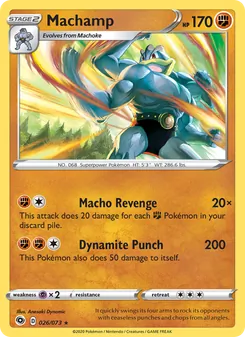 Machamp — Champion's Path #26, 2020. Illustrated by Anesaki Dynamic.