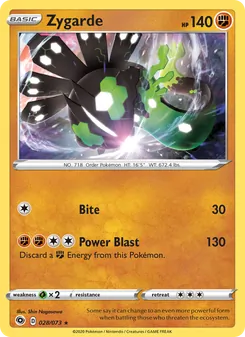 Zygarde — Champion's Path #28, 2020. Illustrated by Shin Nagasawa.