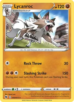 Lycanroc — Champion's Path #30, 2020. Illustrated by Ryuta Fuse.