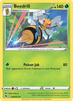 Beedrill — Champion's Path #4, 2020. Illustrated by Hideki Ishikawa.