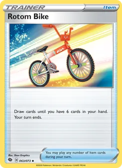 Rotom Bike — Champion's Path #63, 2020. Illustrated by 5ban Graphics.