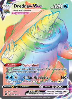 Drednaw VMAX — Champion's Path #75, 2020. Illustrated by aky CG Works.