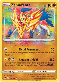 Zamazenta — Vivid Voltage #102, 2020. Illustrated by aky CG Works.
