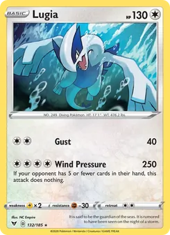 Lugia — Vivid Voltage #132, 2020. Illustrated by NC Empire.