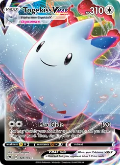 Togekiss VMAX — Vivid Voltage #141, 2020. Illustrated by 5ban Graphics.