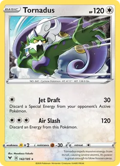Tornadus — Vivid Voltage #142, 2020. Illustrated by Masakazu Fukuda.