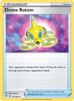 Drone Rotom — Vivid Voltage #151, 2020. Illustrated by 5ban Graphics.