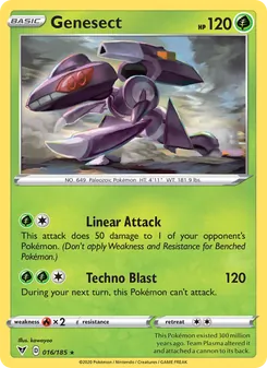 Genesect — Vivid Voltage #16, 2020. Illustrated by kawayoo.