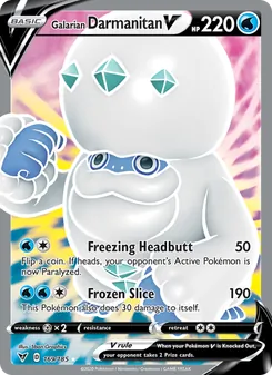 Galarian Darmanitan V — Vivid Voltage #169, 2020. Illustrated by 5ban Graphics.