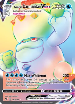 Galarian Darmanitan VMAX — Vivid Voltage #187, 2020. Illustrated by 5ban Graphics.