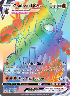 Coalossal VMAX — Vivid Voltage #189, 2020. Illustrated by 5ban Graphics.