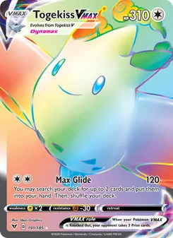 Togekiss VMAX — Vivid Voltage #191, 2020. Illustrated by 5ban Graphics.