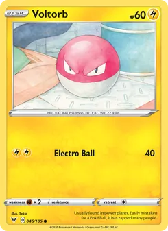 Voltorb — Vivid Voltage #45, 2020. Illustrated by Sekio.
