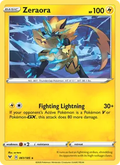 Zeraora — Vivid Voltage #61, 2020. Illustrated by so-taro.