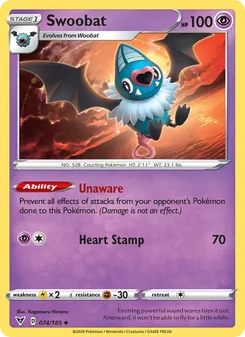 Swoobat — Vivid Voltage #74, 2020. Illustrated by Kagemaru Himeno.