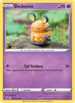 Dedenne — Vivid Voltage #77, 2020. Illustrated by Yuka Morii.
