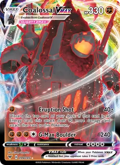 Coalossal VMAX — Vivid Voltage #99, 2020. Illustrated by 5ban Graphics.