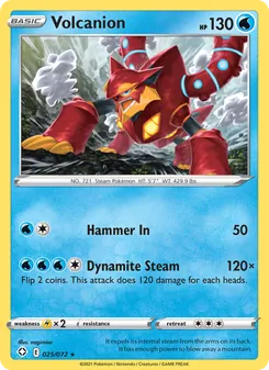 Volcanion — Shining Fates #25, 2021. Illustrated by nagimiso.